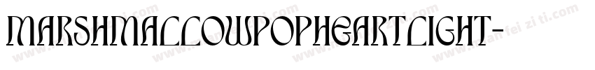 MarshMallowPopHeartLight字体转换