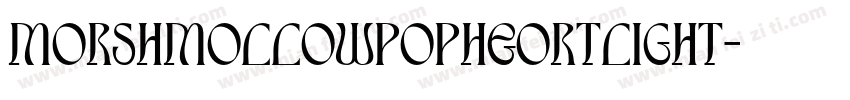 MorshMollowPopHeortLight字体转换