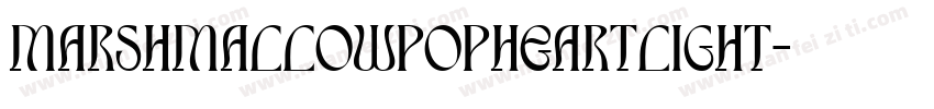 MarshMallowPopHeartLight字体转换