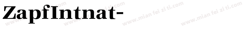 ZapfIntnat字体转换