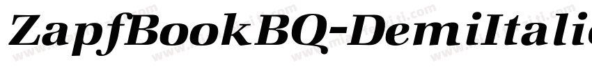 ZapfBookBQ-DemiItalic字体转换