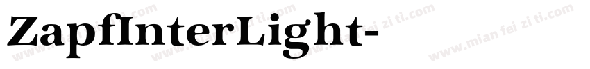 ZapfInterLight字体转换