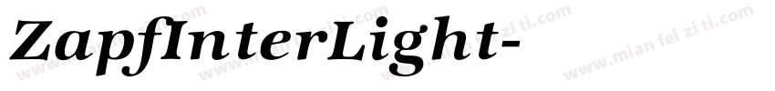 ZapfInterLight字体转换