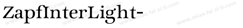 ZapfInterLight字体转换