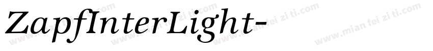 ZapfInterLight字体转换