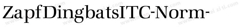 ZapfDingbatsITC-Norm字体转换