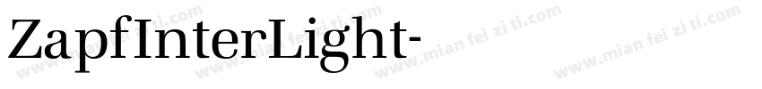 ZapfInterLight字体转换