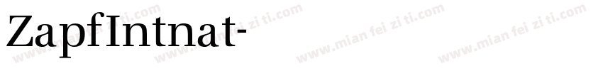 ZapfIntnat字体转换
