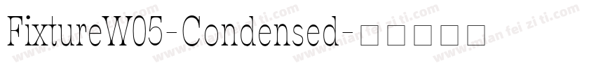 FixtureW05-Condensed字体转换