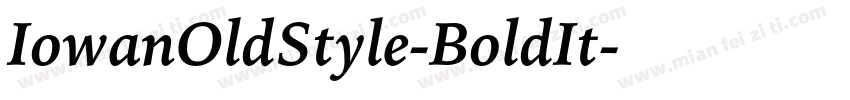 IowanOldStyle-BoldIt字体转换