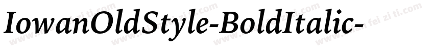IowanOldStyle-BoldItalic字体转换