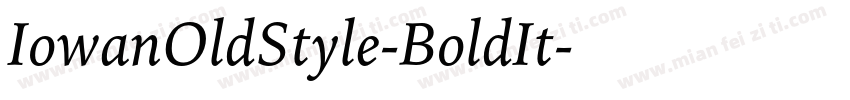 IowanOldStyle-BoldIt字体转换