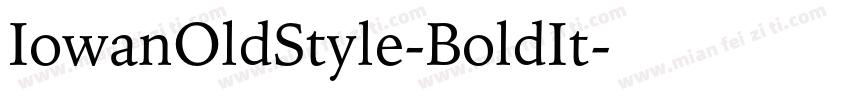 IowanOldStyle-BoldIt字体转换