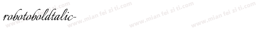 robotoboldtalic字体转换