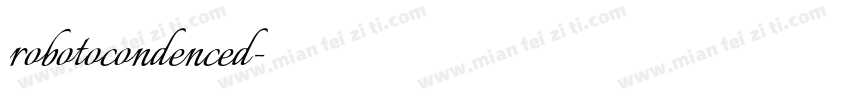 robotocondenced字体转换