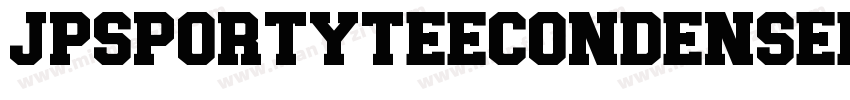 JPSportyTeeCondensed字体转换