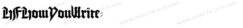 HFHowYouWrite字体转换