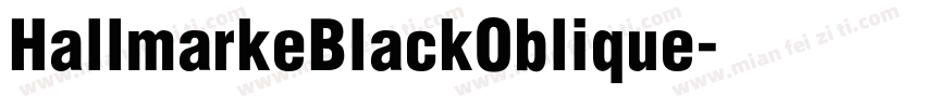 HallmarkeBlackOblique字体转换