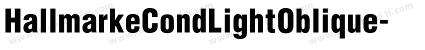 HallmarkeCondLightOblique字体转换