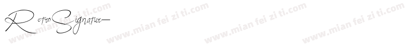 RetroSignatur字体转换