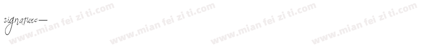 signature字体转换