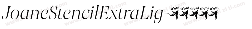 JoaneStencilExtraLig字体转换
