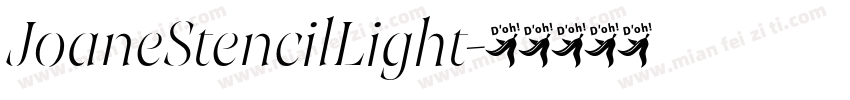 JoaneStencilLight字体转换