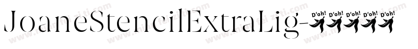 JoaneStencilExtraLig字体转换