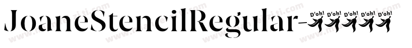 JoaneStencilRegular字体转换