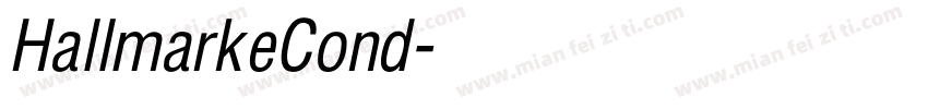 HallmarkeCond字体转换