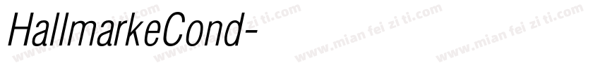 HallmarkeCond字体转换