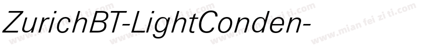 ZurichBT-LightConden字体转换