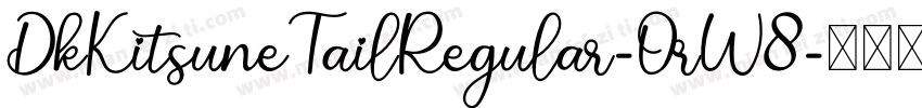 DkKitsuneTailRegular-OrW8字体转换