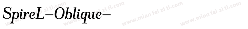 SpireL-Oblique字体转换