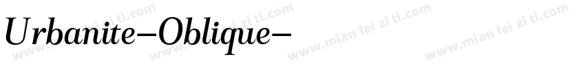Urbanite-Oblique字体转换