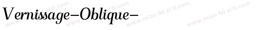 Vernissage-Oblique字体转换