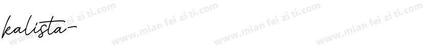 kalista字体转换