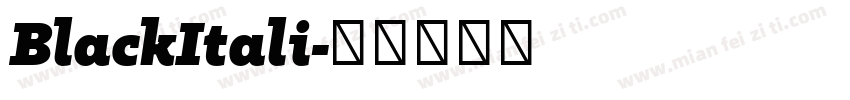 BlackItali字体转换