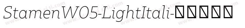 StamenW05-LightItali字体转换