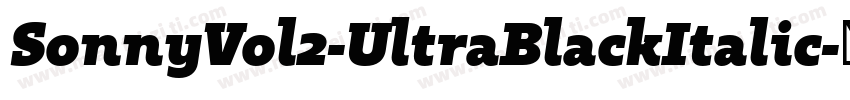 SonnyVol2-UltraBlackItalic字体转换