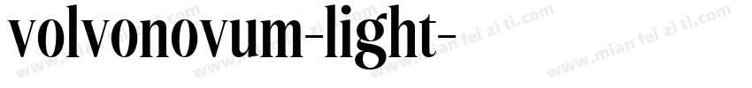 volvonovum-light字体转换