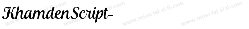 KhamdenScript字体转换