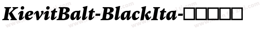 KievitBalt-BlackIta字体转换