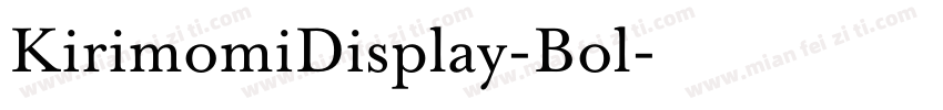 KirimomiDisplay-Bol字体转换