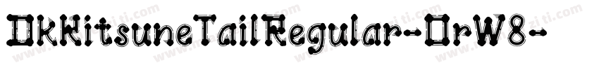 DkKitsuneTailRegular-OrW8字体转换