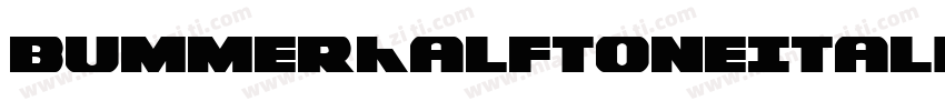 BummerHalftoneItalic-KXqo字体转换