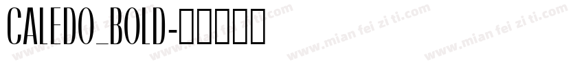Caledo_bold字体转换