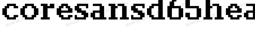 coresansd65heavyw10字体转换