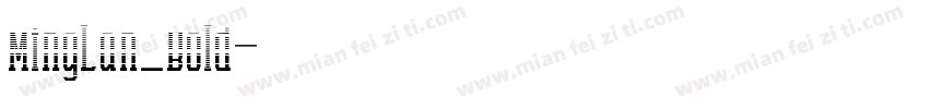 MingLan_Bold字体转换