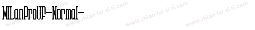 MILanProVF-Normal字体转换